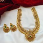 Floral Coin and Peacock Short Neck Set