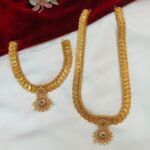 Lakshmi Coin Floral Combo Neck Set - Image 2