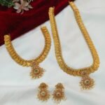 Lakshmi Coin Floral Combo Neck Set - Image 4