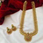 Floral Coin and Peacock Long Neck Set