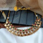 2 Layer Lakshmi Coin Short Neck Set - Image 2