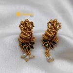 Ganapathy Pearl 2 Layer Chain Short Neck Set - Image 2