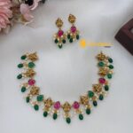 Lakshmi with Thilak Stones Short Neck Set