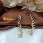 Leaf Ear Cuff Jhumkas - Image 3