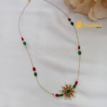 Floral Pendant Invisible Chain