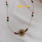 Floral Pendant Invisible Chain - Image 3