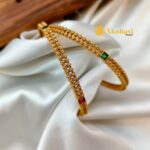 Cubic Stones with Floral Bangles 2s - Image 2