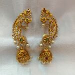 Floral Peacock Jhumka - Image 3