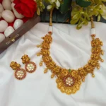 Lakshmi Coin with Peacock Short Neck Set
