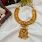 Antique Peacock & Thilagam Kemp Short Neck Set - Image 3