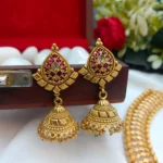 Antique Peacock & Thilagam Kemp Short Neck Set - Image 2