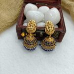 Lakshmi Blue Beads Jhumkas