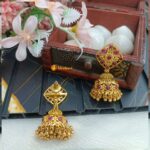 Kemp Rectangle Shaped Jhumkas - Image 3