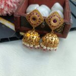 Antique Cubic Jhumkas - Image 2