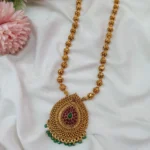 Thilak Pendant with Amla Ball Mala Short Neck Set - Image 3