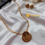 Lakshmi 2 Layer Ball Chain Short Neck Set - Image 3
