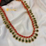 Coral Thilak Long Neck Set - Image 2