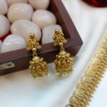 Antique Gold Lakshmi Kasumalai Long Neck Set - Image 3