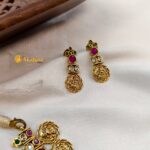 Antique Lakshmi Coin Multi Stone Short Neck Set - Image 3