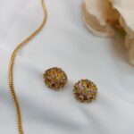 AD Pendant With Short Chain Neck Set - Image 3