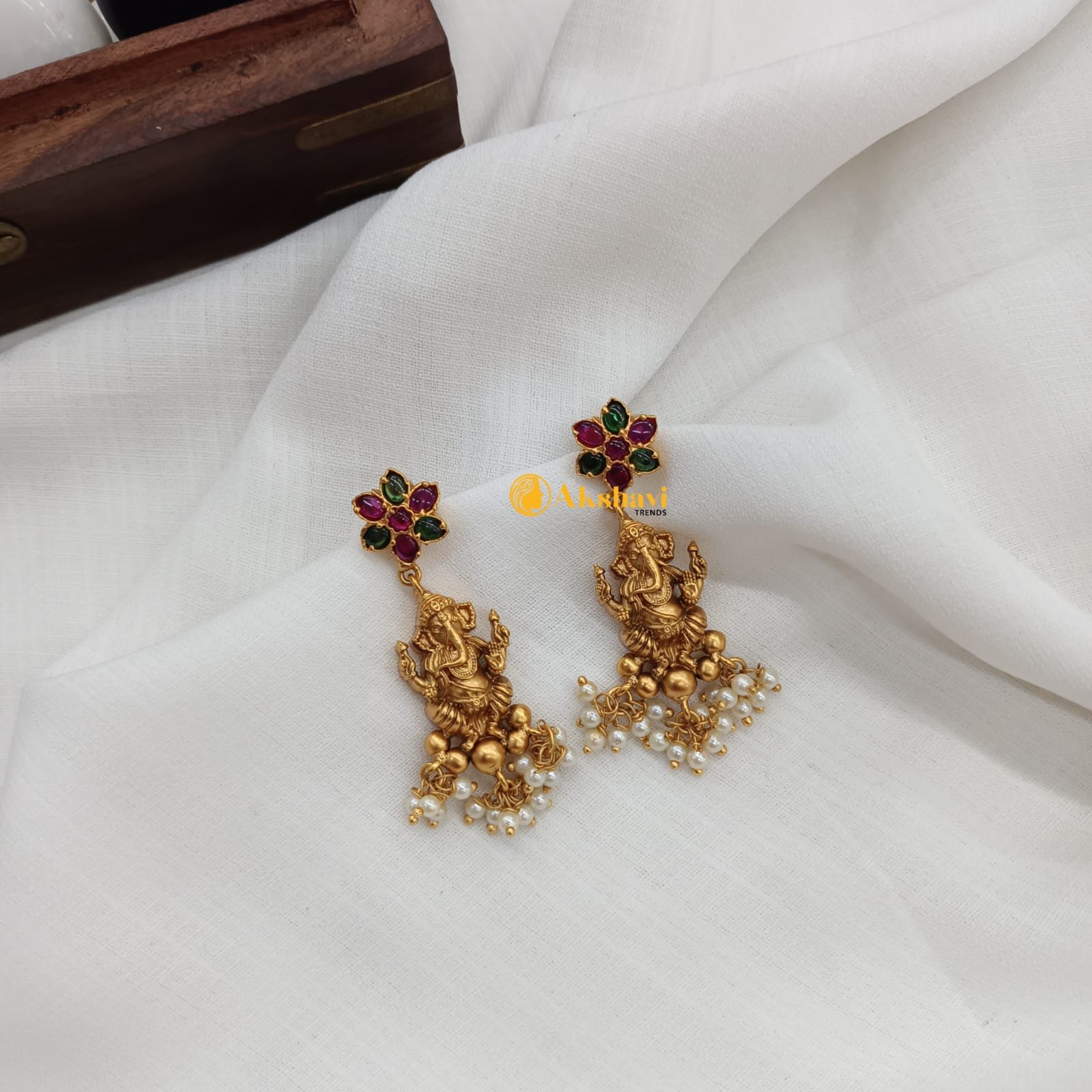 102625.1-1.jpeg Ganapathy Chandbali Earring - Image 1