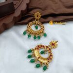 Floral Chandbali Earrings - Image 2