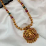 Lakshmi with Amla Balls and Beads Short Neck Set - Image 2