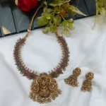 Gajalakshmi Pendant with Mango Short Neck Set