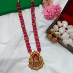 Lakshmi Madaam with Beads 5 Layer Long Neck Set - Image 2