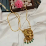 Krishna with Peacock Pendant with Long Kodi Chain - Image 2