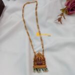 Meenakari Lakshmi Double Chain Short Neck Set - Image 3