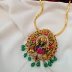 Meenakari Lakshmi Pendant with 30" Kodi Chain - Image 2