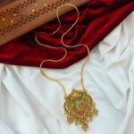 Meenakari Sitharam Pendant with 30" Kodi Chain and - Image 3