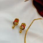 Meenakari Lakshmi Temple Design Short Neck Set - Image 2