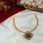Recto Emerald Hasli Short Neck Set