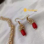 Coral and Pearl Combo Short Neck Set - Image 2