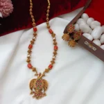 Gandaberunda Pendant With Coral and Amla Ball Mala