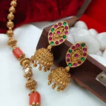 Gandaberunda Pendant With Coral and Amla Ball Mala - Image 3