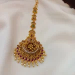 Antique Floral Peacock Tikka - Image 2