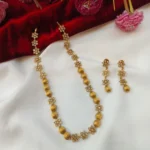 Floral Amla Ball Mala Short Neck Set
