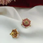 Antique Traditional Pearl Round Earrings - Image 3