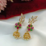 Antique Leaf Jhumka - Image 3